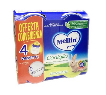 MELLIN OMOGENEIZZATO CONIGLIO 4X80 G - pharmaluna