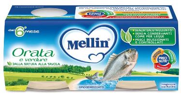 MELLIN OMOGENEIZZATO ORATA 2X80 G - pharmaluna