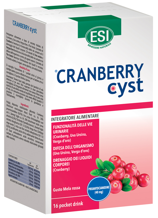 ESI CRANBERRY CYST POCKET DRINK 16 BUSTINE - pharmaluna