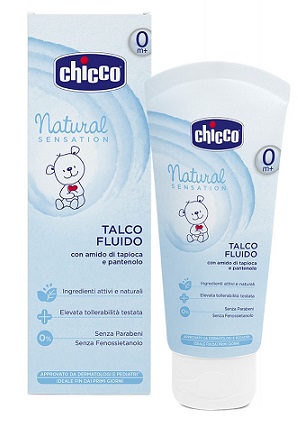 CHICCO TALCO FLUIDO NATURAL SENSATION 100 ML - pharmaluna