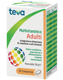 MULTIVITAMINICO ADULTI TEVA 30 COMPRESSE 30 G - pharmaluna