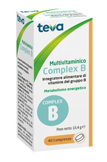 MULTIVITAMINICO COMPLEX B TEVA 40 COMPRESSE 16,4 G - pharmaluna