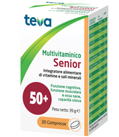 MULTIVITAMINICO SENIOR TEVA 30 COMPRESSE 39 G - pharmaluna