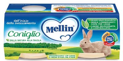 MELLIN OMOGENEIZZATO CONIGLIO 2 X 80 G - pharmaluna