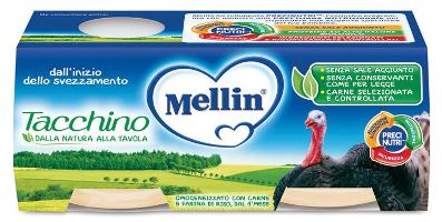 MELLIN OMOGENEIZZATO TACCHINO 2 X 80 G - pharmaluna