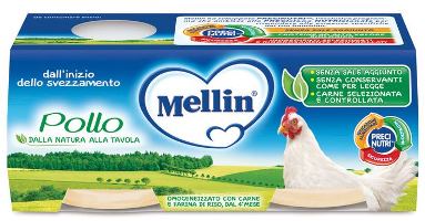 MELLIN OMOGENEIZZATO POLLO 2 X 80 G - pharmaluna