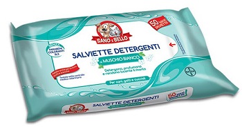 SANO E BELLO SALVIETTE DETERGENTI MUSCHIO BIANCO 50 PEZZI - pharmaluna