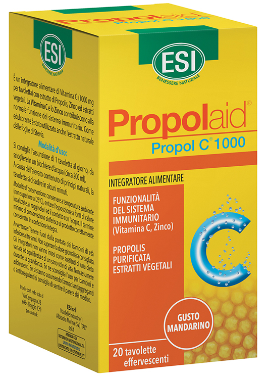 ESI PROPOLAID C 1000 20 TAVOLETTE EFFERVESCENTI - pharmaluna