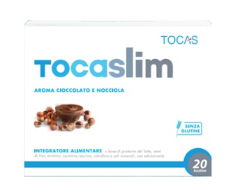 TOCASLIM CREMA DI CIOCCOLATO E NOCCIOLA 20 BUSTE DA 18 G - pharmaluna