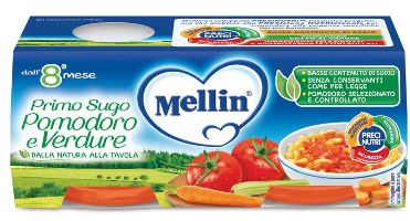 MELLIN PRIMO SUGO POMODORO E VERDURE 2 VASETTI DA 80 G - pharmaluna