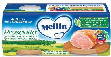 MELLIN OMOGENEIZZATO PROSCIUTTO 2 PEZZI X 80 G - pharmaluna