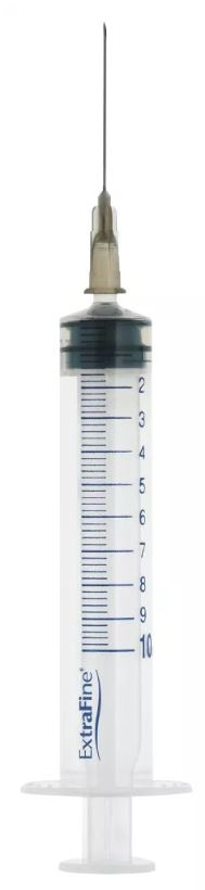 SIRINGA EXTRAFINE IPODERMICA 10 ML AGO 12 GAUGE 22 - pharmaluna