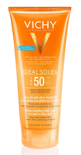 IDEAL SOLEIL GEL WET CORPO SPF50 200 ML - pharmaluna