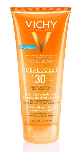 IDEAL SOLEIL GEL WET CORPO SPF30 200 ML - pharmaluna