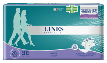LINES SPECIALIS PANNOLONE A MUTANDINA MAXI MEDIA FARMA 20 PEZZI - pharmaluna