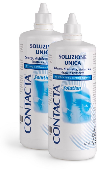 SOLUZIONE PER LENTI A CONTATTO CONTACTA 2 PEZZI 360 ML - pharmaluna