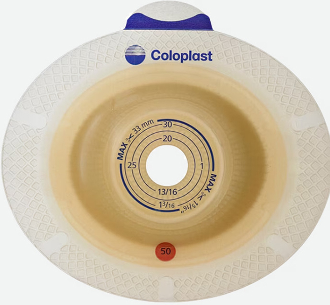 PLACCA PER UROSTOMIA SISTEMA A 2 PEZZI SENSURA XPRO CONVEX LIGHT FORO RITAGLIABILE 15-23MM FLANGIA 40MM 5 PEZZI - pharmaluna