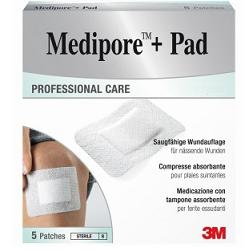 MEDICAZIONE MEDIPORE+PAD 10X20CM 5PEZZI - pharmaluna