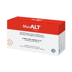 MUCALT FLU 8 ORAL STICK MONODOSE - pharmaluna