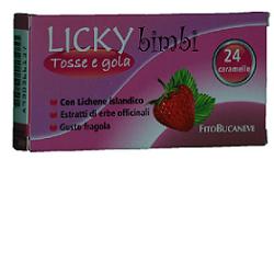 LICKY CARAMELLE BAMBINI PER TOSSE E GOLA FRAGOLA 70 G - pharmaluna
