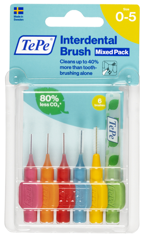 TEPE SCOVOLINI MISTI 6 PEZZI ROSA E VERDE - pharmaluna