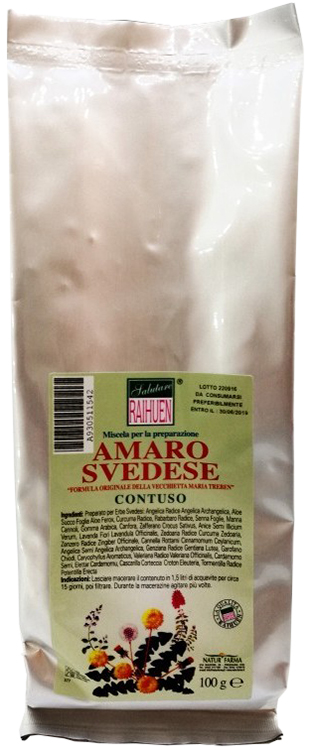 RAIHUEN ERBE SVEDESI CONTUSO PREPARATO PER AMARO SVEDESE 100 G - pharmaluna