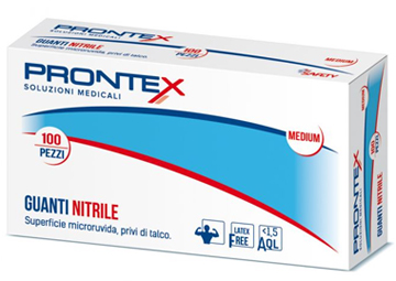PRONTEX GUANTO IN NITRILE SENZA POLVERE M 7/8 100 PEZZI - pharmaluna