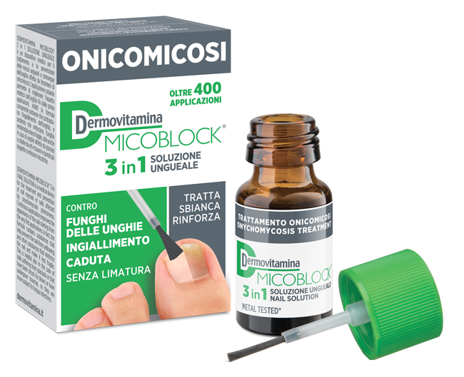 DERMOVITAMINA MICOBLOCK 3 IN 1 ONICOMICOSI SOLUZIONE UNGUEALE 7 ML - pharmaluna