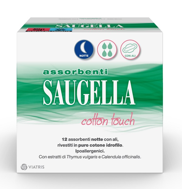 SAUGELLA COTTON TOUCH ASSORBENTI NOTTE 12 PEZZI TAGLIO PREZZO - pharmaluna