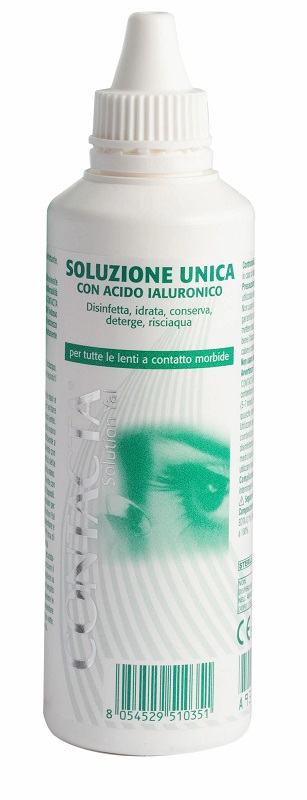 SOLUZIONE OCULARE CON ACIDO IALURONICO CONTACTA 100ML MARCHIO CE - pharmaluna