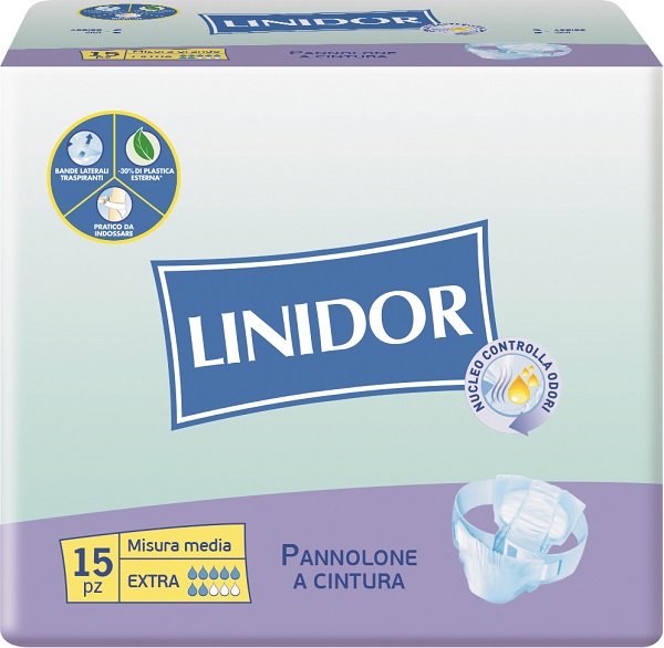 PANNOLONE LINIDOR PERFECT CARE EXTRA A CINTURA MM 15 PEZZI - pharmaluna