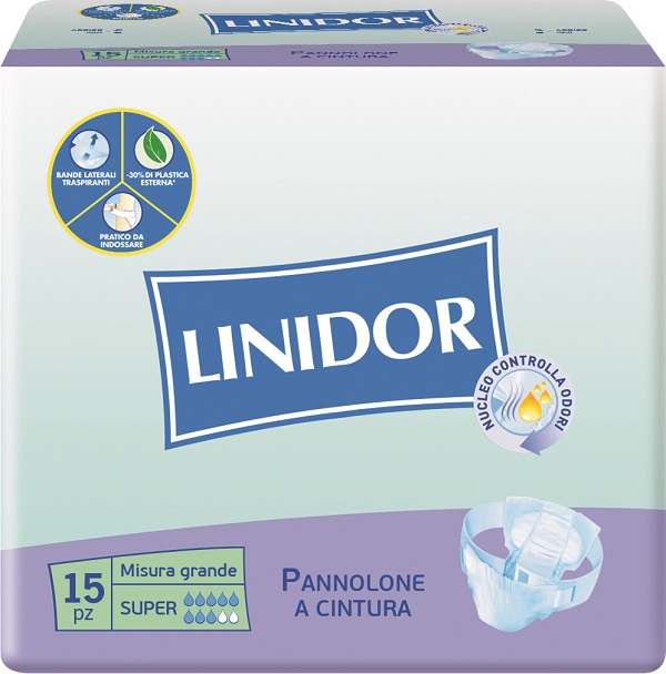 PANNOLONE LINIDOR PERFECT CARE SUPER A CINTURA MG 15 PEZZI - pharmaluna