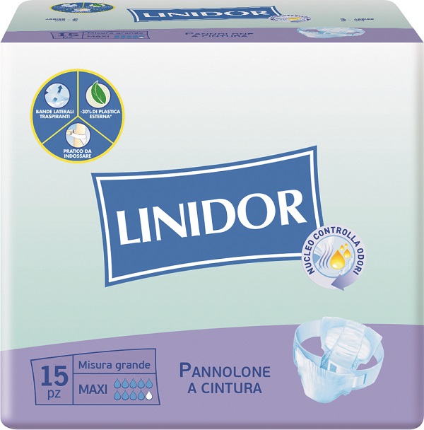 PANNOLONE LINIDOR A CINTURA MAXI MISURA GRANDE 15 PEZZI - pharmaluna