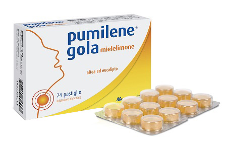 PUMILENE GOLA MIELE LIMONE 24 PASTIGLIE - pharmaluna