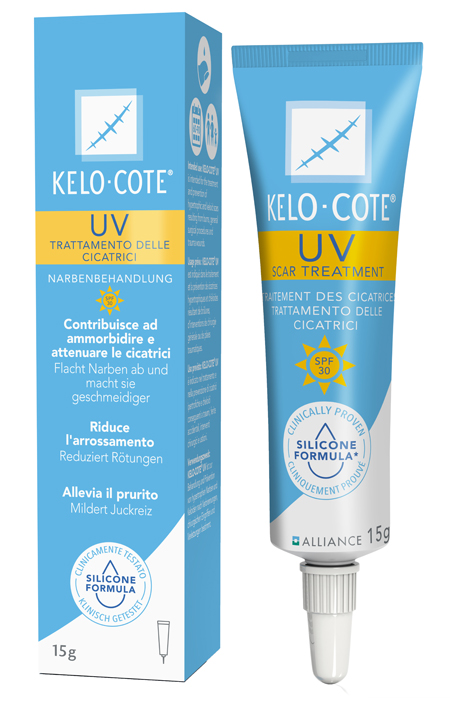 GEL CICATRICI KELO COTE UV SPF30 15 G - pharmaluna