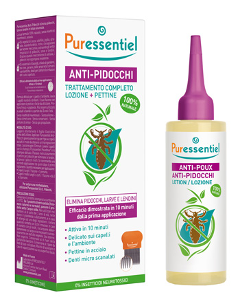 LOZIONE ANTIPIDOCCHI 100 ML + PETTINE PURESSENTIEL - pharmaluna