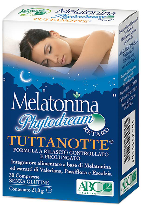 MELATONINA PHYTODREAM TUTTANOTTE RETARD 30 COMPRESSE - pharmaluna