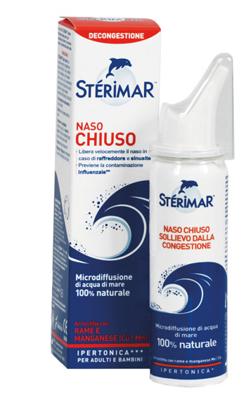 STERIMAR IPERTONICO NASO CHIUSO RAME E MANGANESE SPRAY 50 ML - pharmaluna