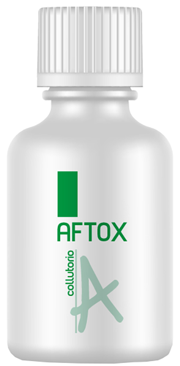 AFTOX COLLUTORIO FLACONE BIANCO, CON TAPPO E MISURINO DISPOSITIVO MEDICO INDICATO IN TUTTE LE LESIONI DEL CAVO ORALE E NEI PROCESSI INFIAMMATORI CORRELATI 100 ML 1 PEZZO - pharmaluna