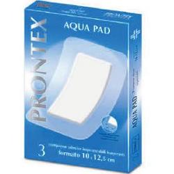 GARZA COMPRESSA PRONTEX AQUA PAD 10X12,5 CM 3 PEZZI - pharmaluna