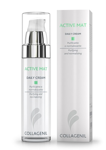 COLLAGENIL ACTIVE MAT DAILY CREAM SEBOREGOLATRICE/PURIFICANTE PER LA PELLE DEL VISO FLACONE 50 ML - pharmaluna