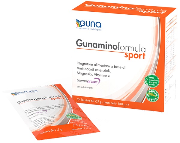 GUNAMINOFORMULA SPORT 24 BUSTE 180 G - pharmaluna