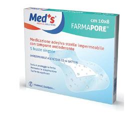 MEDS PORE MEDICAZIONE IN POLIURETANO ADESIVA IMPERMEABILE 5X7CM 5 PEZZI - pharmaluna