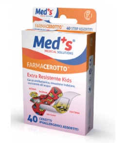 CEROTTO MEDS STRIPS KIDS IPOALLERGENICO ASSORTITI 40 PEZZI - pharmaluna