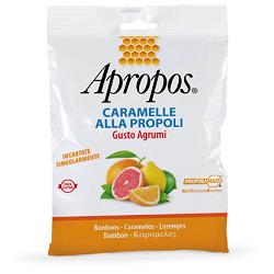 APROPOS CARAMELLE ALLA PROPOLI GUSTO AGRUMI 50 G - pharmaluna