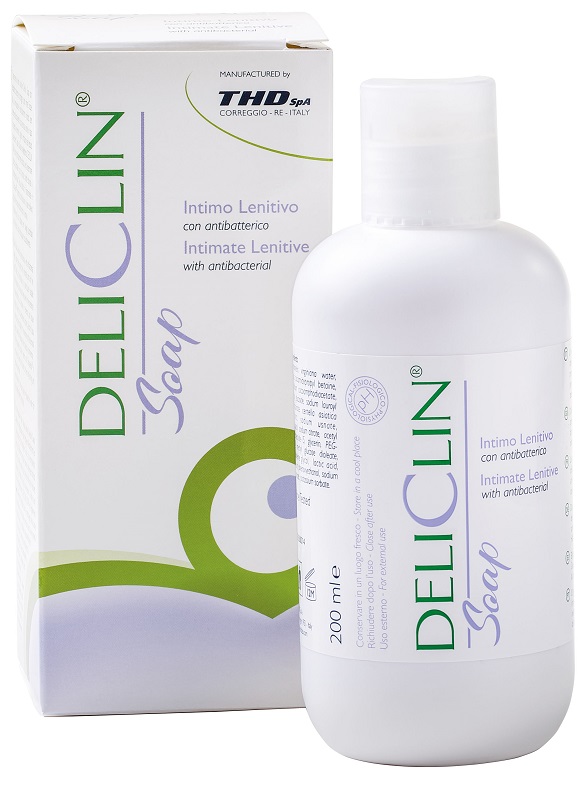 DELICLIN SOAP DETERGENTE INTIMO LENITIVO CON ANTIBATTERICO 200 ML - pharmaluna