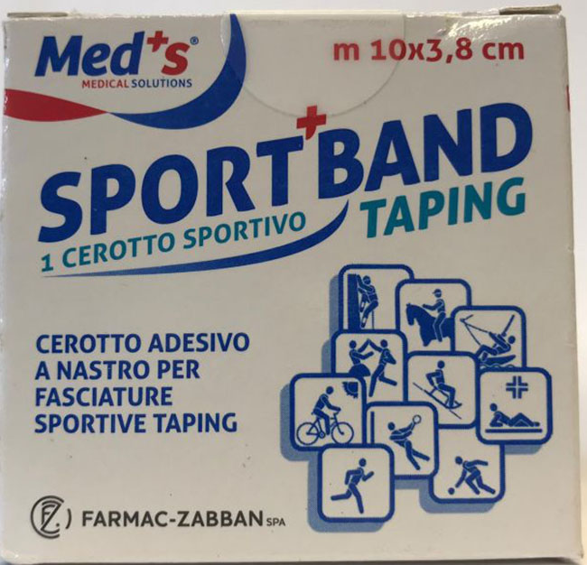 CEROTTO MEDS IN TELA BIANCA SPORTIVO 1000X3,8CM - pharmaluna