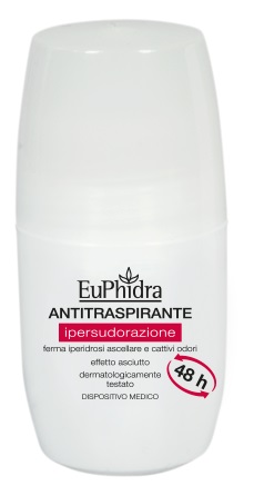 DEODORANTE IN EMULSIONE IN FLACONE ROLL-ON CON ASTUCCIO EUPHIDRA DEO ROLLON ANTITRASPIRANTE 50 ML - pharmaluna