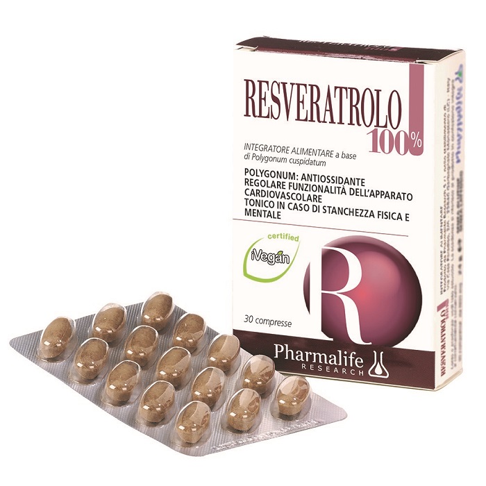 RESVERATROLO 100% 30 COMPRESSE - pharmaluna