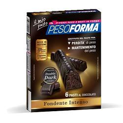 PESOFORMA BARRETTA DOUBLE DARK 6 PASTI 12 X 31 G - pharmaluna
